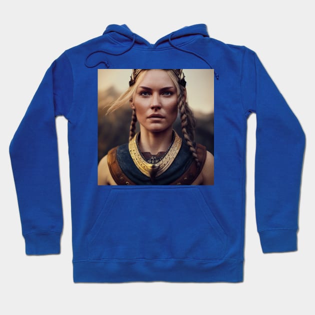 Viking Shield Maiden Hoodie by Grassroots Green